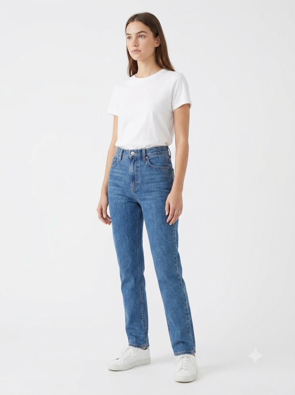 Madewell Perfect Vintage Straight Jeans Womens 26 Blue Stretch Denim 5-Pocket